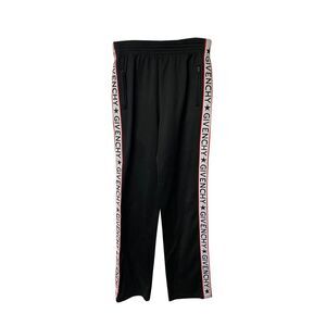 Givenchy Logo Tape Track Pants in Black Polyester